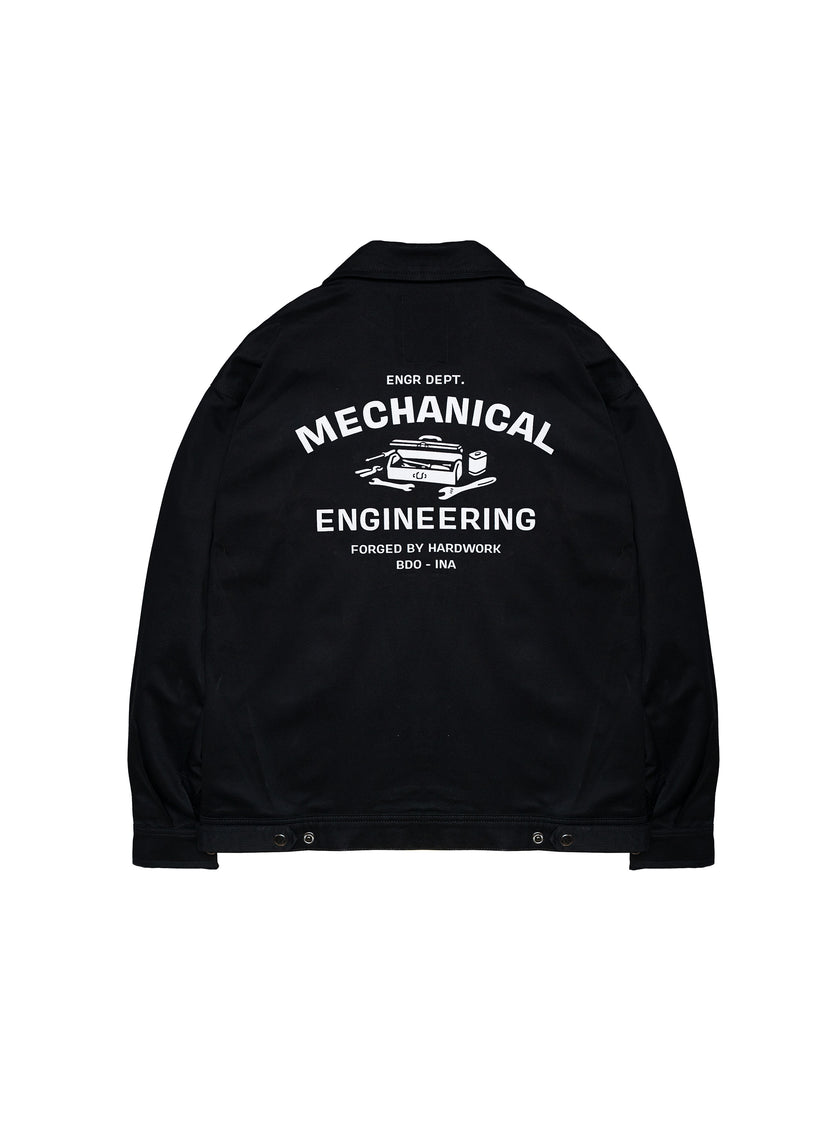 Engineer Work Jacket Helical Engr Dept Series Black Mechanical Workjacket