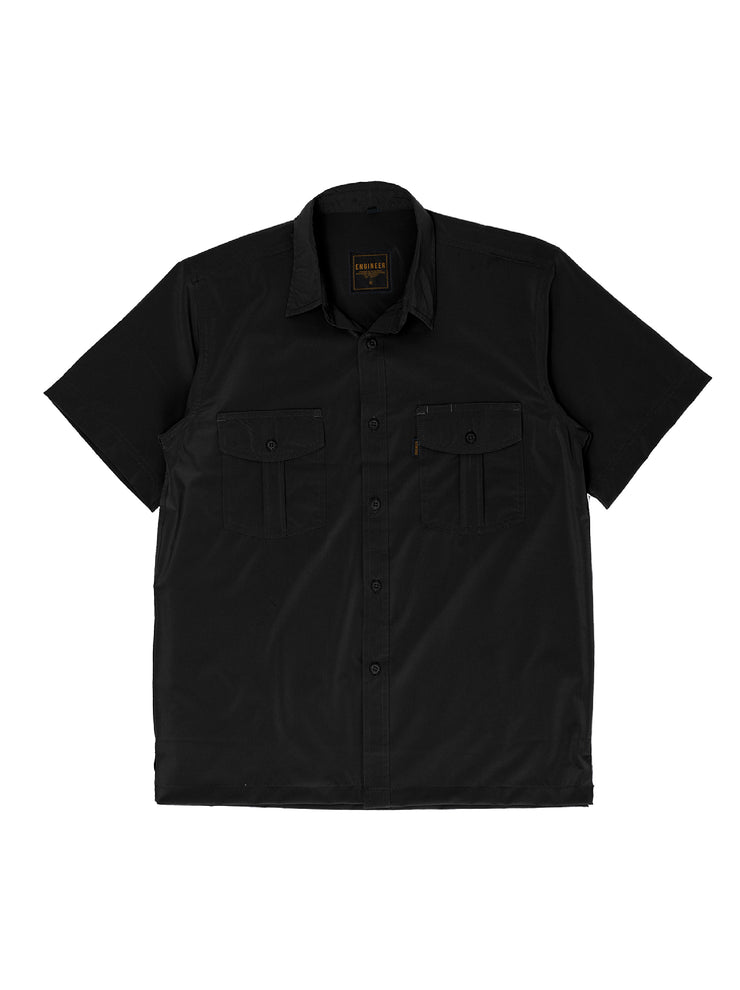 CRUDE BLACK - Workshirt Quickdry Reguler