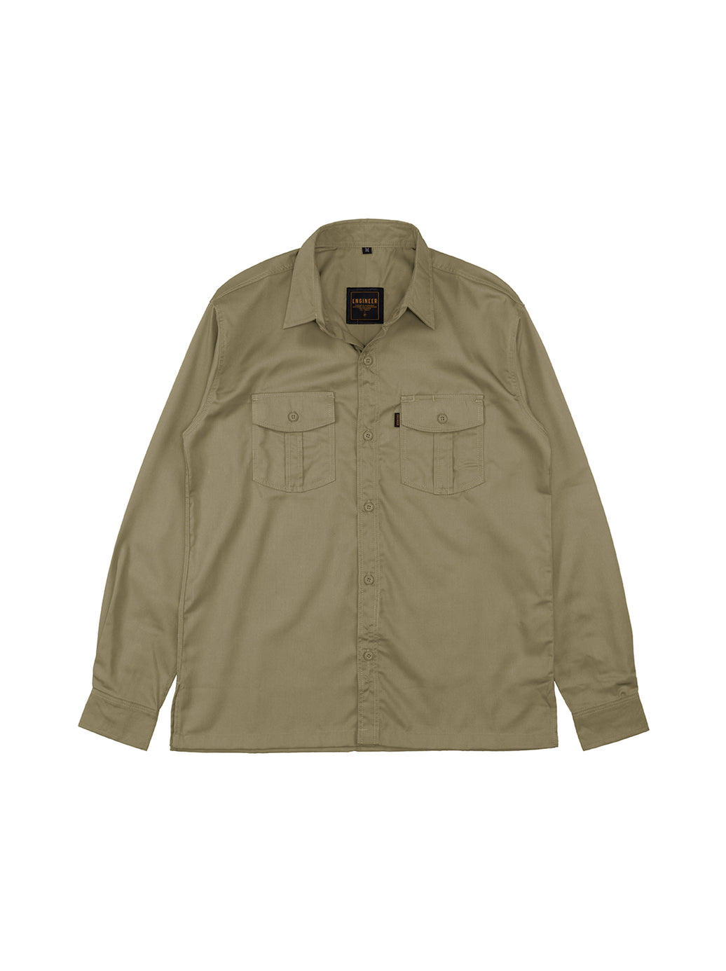 BASIC KHAKI LS - Workshirt Basic Regular
