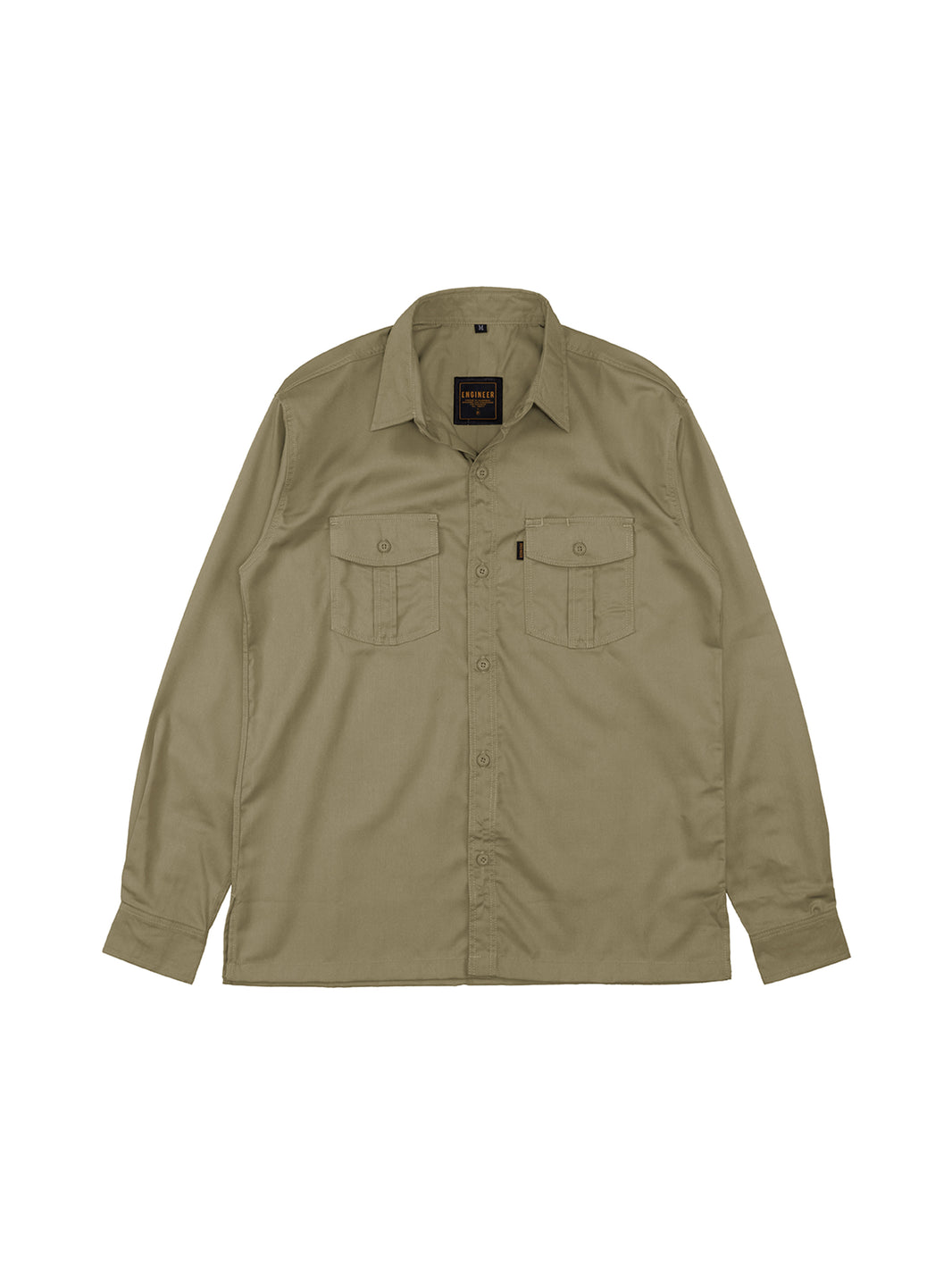 BASIC KHAKI LS - Workshirt Basic Regular