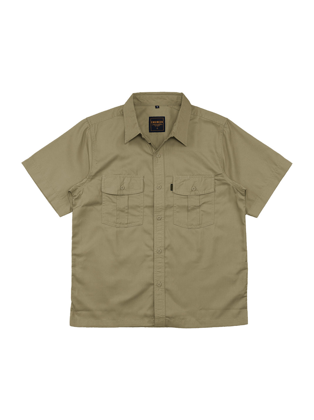 BASIC KHAKI - Workshirt Basic Regular Short Sleeve