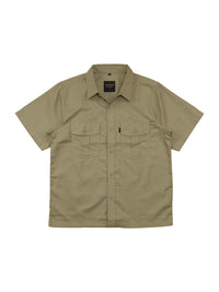 BASIC KHAKI - Workshirt Basic Regular Short Sleeve