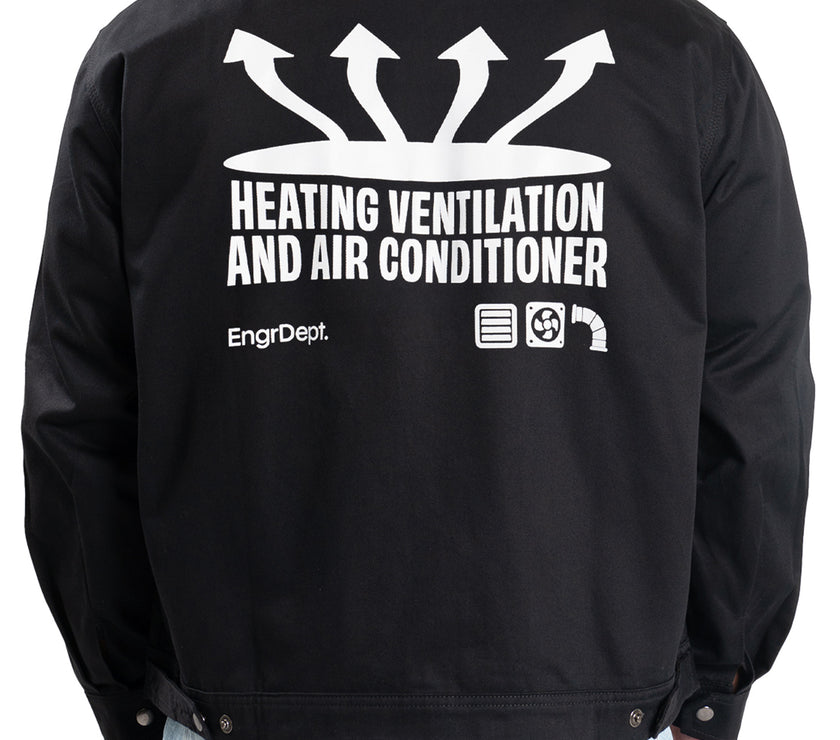 Plenum Engr Dept Series Black HVAC Workjacket