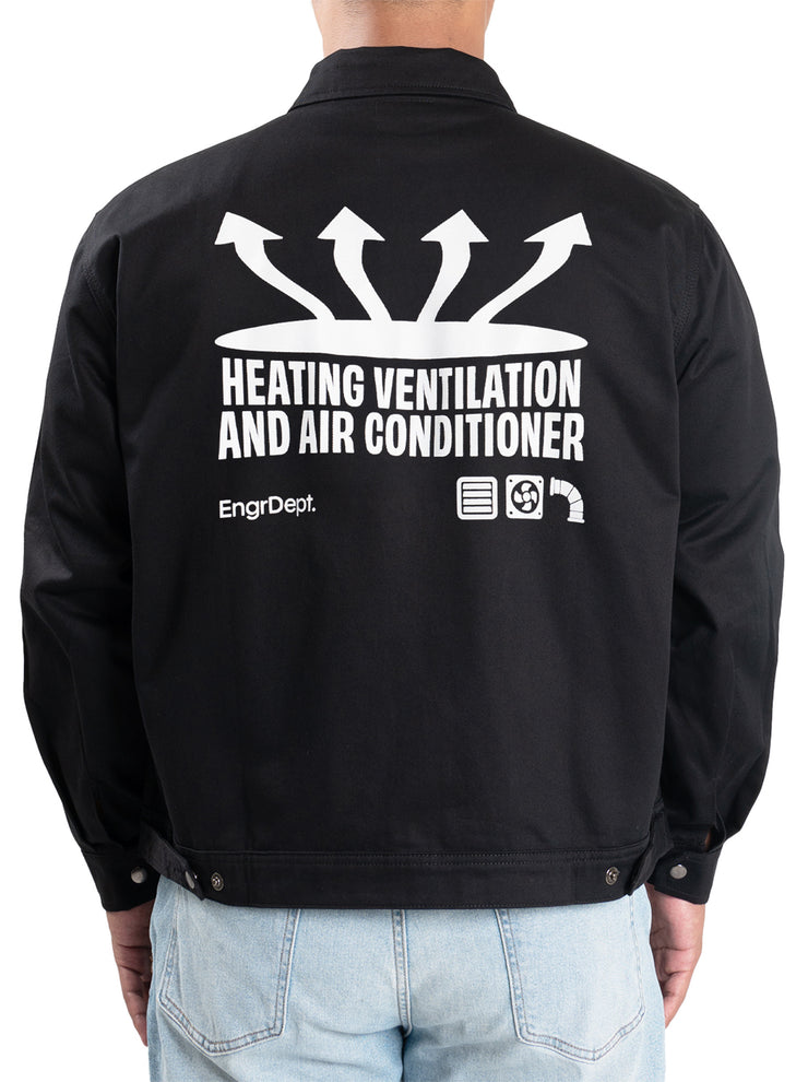 Plenum Engr Dept Series Black HVAC Workjacket