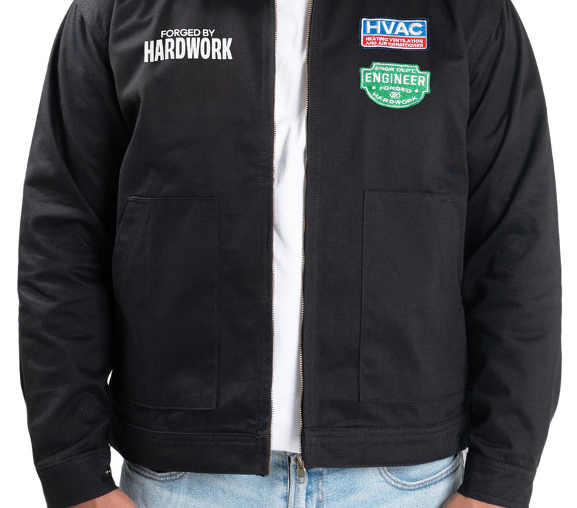 Plenum Engr Dept Series Black HVAC Workjacket