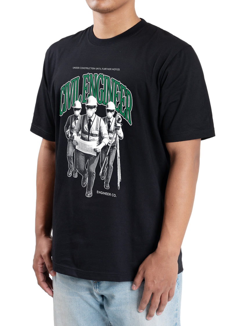 Ferro Engr Dept Series Black Civil Tshirt