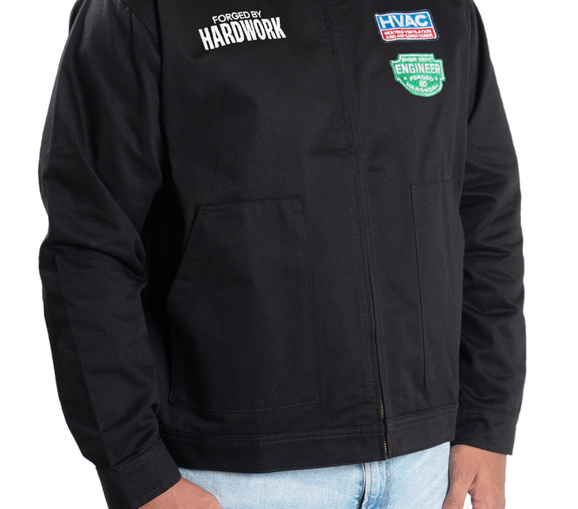 Plenum Engr Dept Series Black HVAC Workjacket
