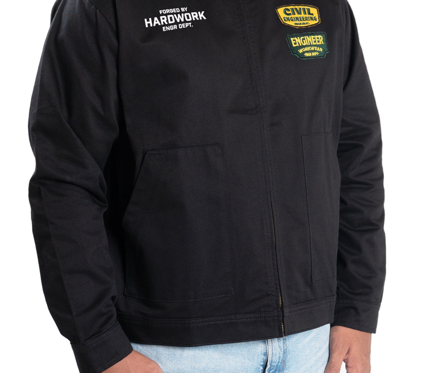 Ground - Engr Dept Series Black Civil Workjacket