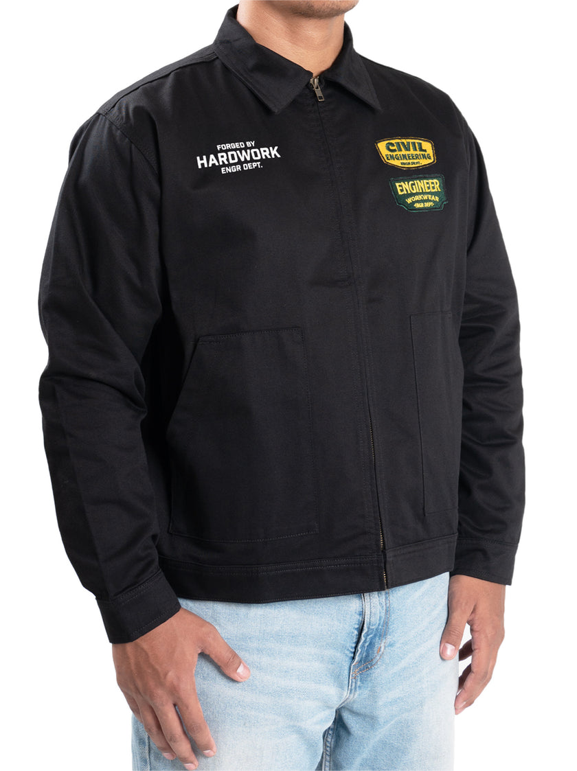 Engineer Work Jacket Ground - Engr Dept Series Black Civil Workjacket