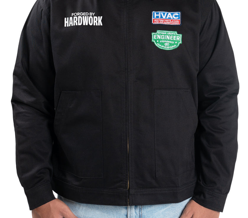 Plenum Engr Dept Series Black HVAC Workjacket