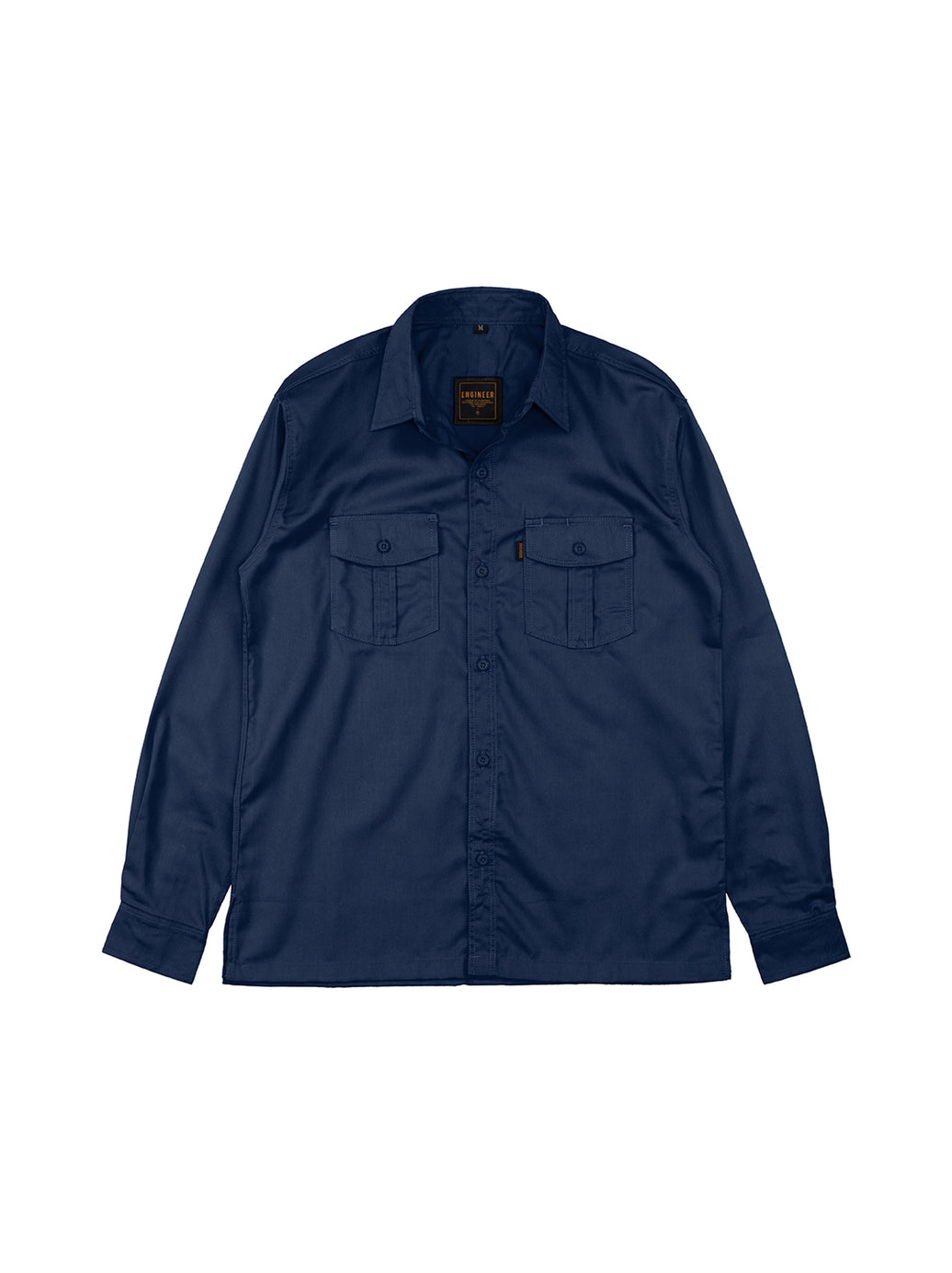 BASIC NAVY LS - Workshirt Basic Regular