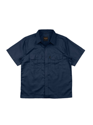BASIC NAVY - Workshirt Basic Regular Short Sleeve
