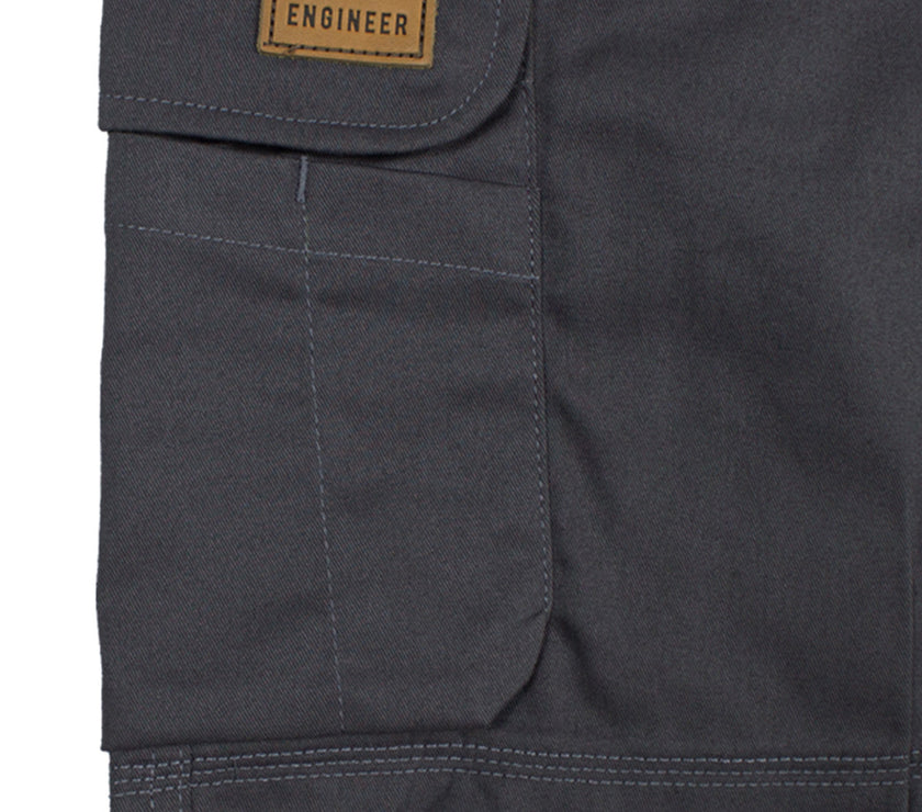 GRADER CHARCOAL - Short Cargo Workpants