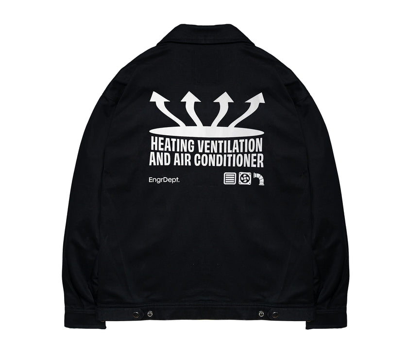 Plenum Engr Dept Series Black HVAC Workjacket