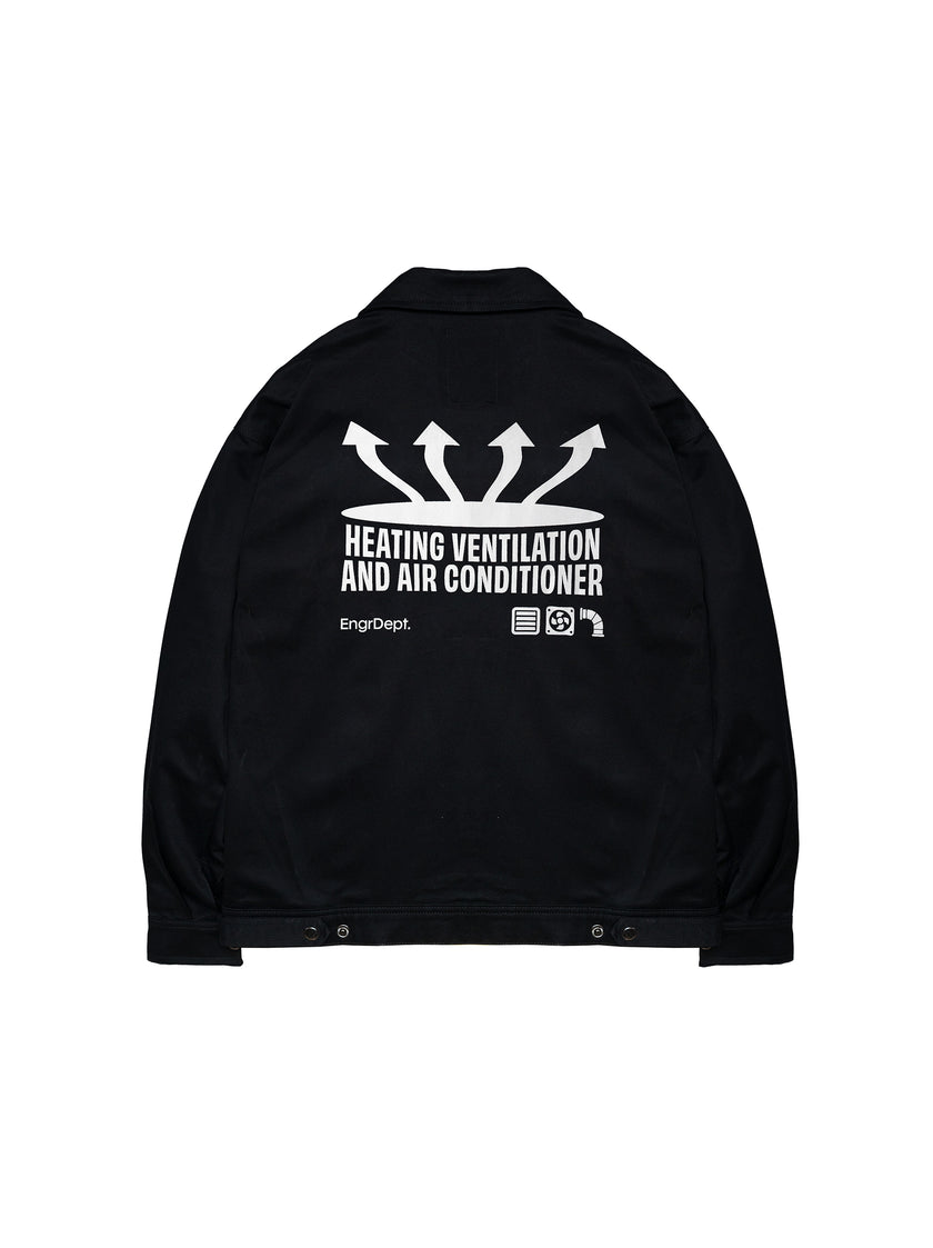 Plenum Engr Dept Series Black HVAC Workjacket