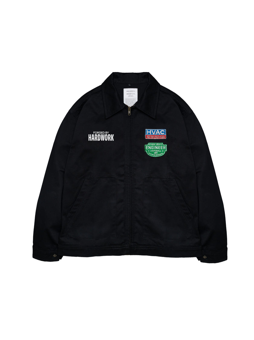 Plenum Engr Dept Series Black HVAC Workjacket