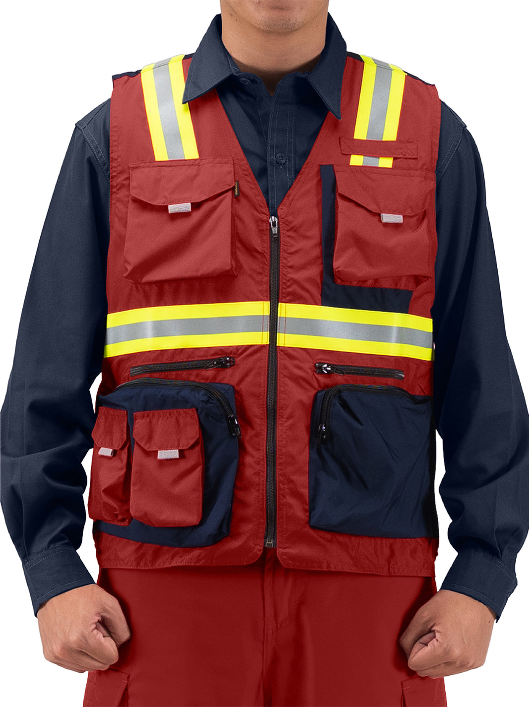 BARRIER RED - Safety Vest Hi-Vis Series