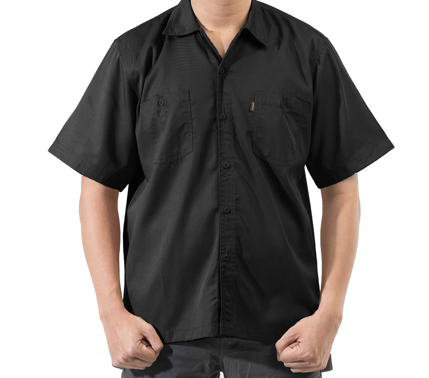 STEWARD BLACK - Workshirt Basic Regular