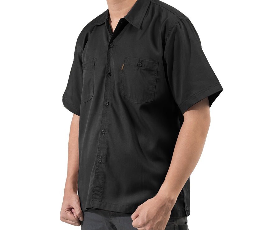 STEWARD BLACK - Workshirt Basic Regular