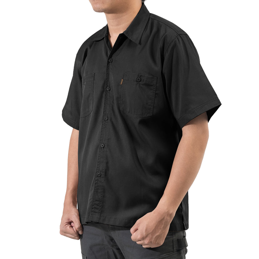 STEWARD BLACK - Workshirt Basic Regular