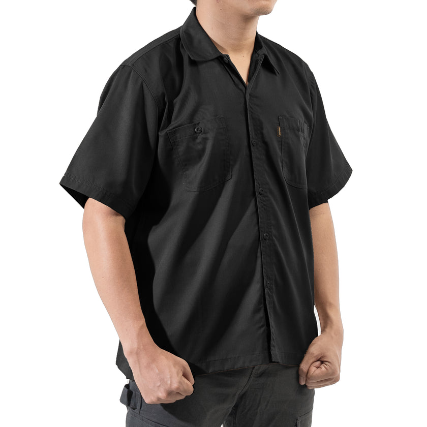 STEWARD BLACK - Workshirt Basic Regular