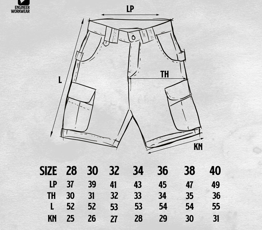 GRADER OLIVE - Short Cargo Workpants.