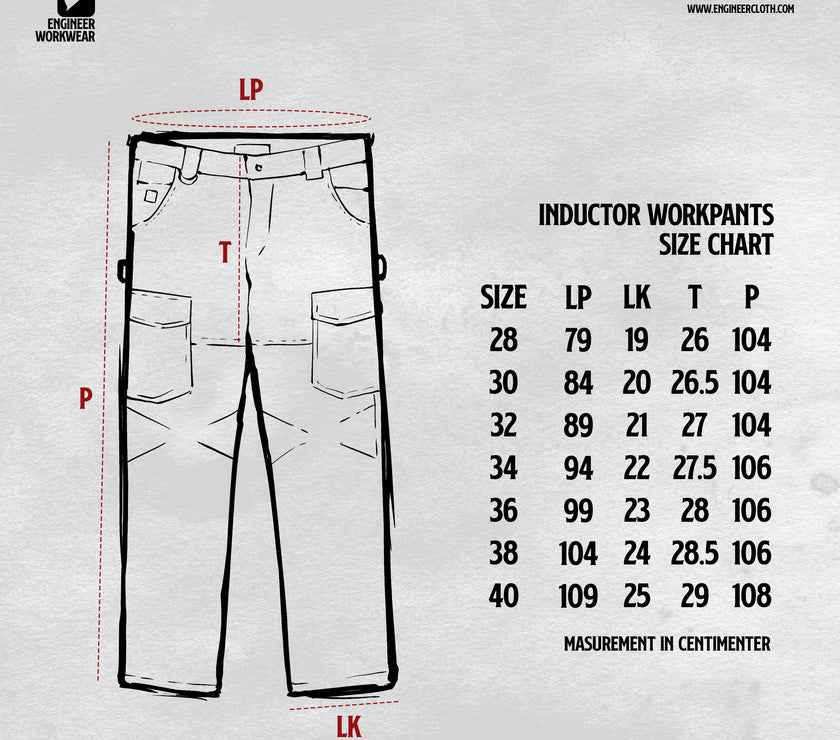 INDUCTOR CHARCOAL- Workpants Cargo Slimfit