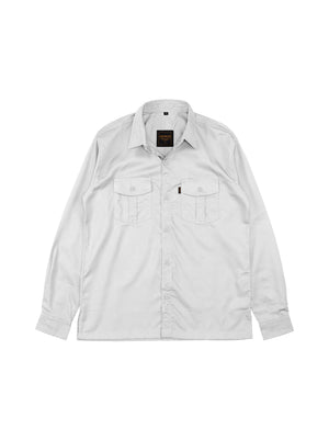BASIC WHITE LS - Workshirt Basic Regular