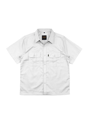 BASIC WHITE - Workshirt Basic Regular Short Sleeve