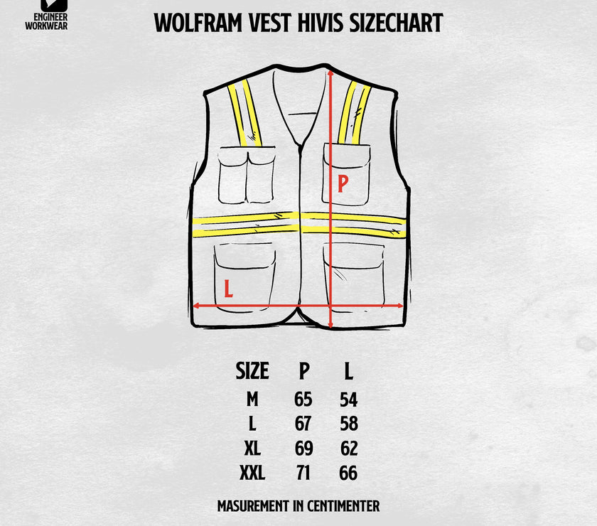 WOLFRAM - Rompi Kerja Safety Reflektor