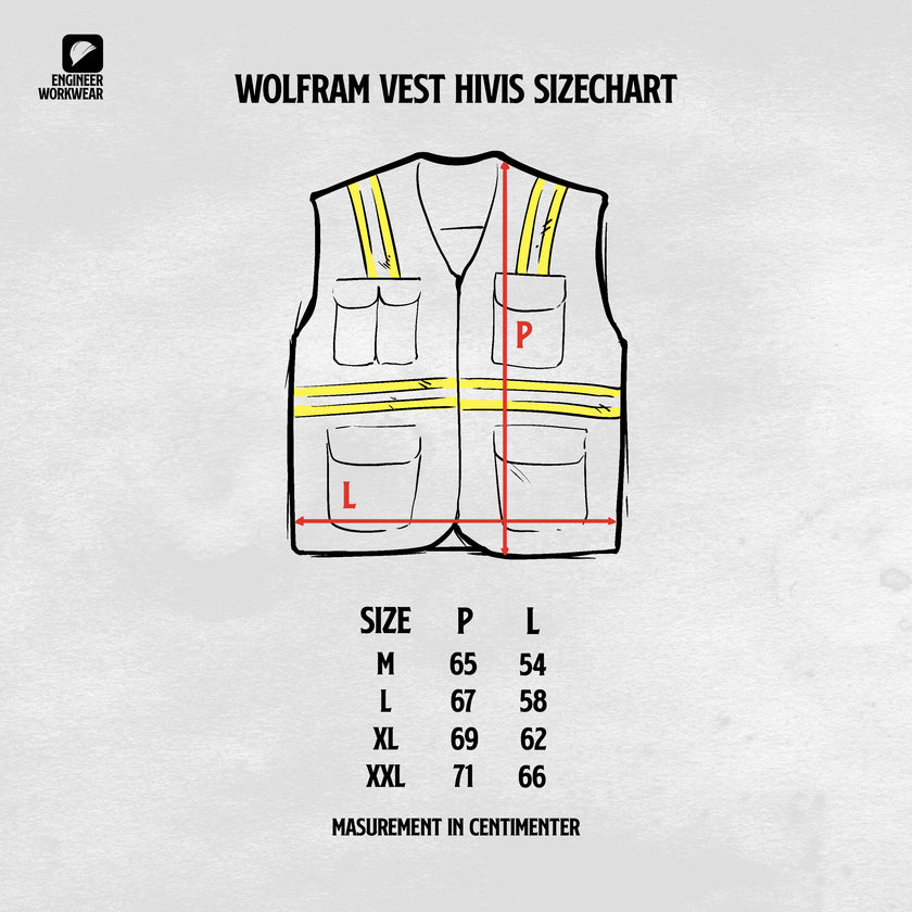 WOLFRAM - Rompi Kerja Safety Reflektor