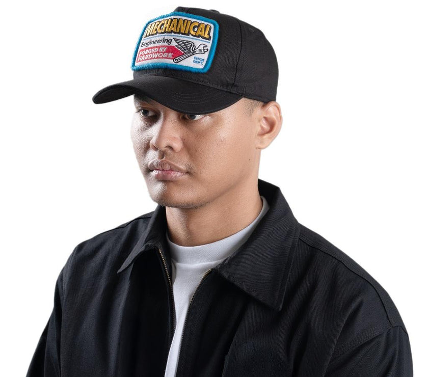 Engineer Workwear - Spindle Engr Dept Series Black Mechanical Cap