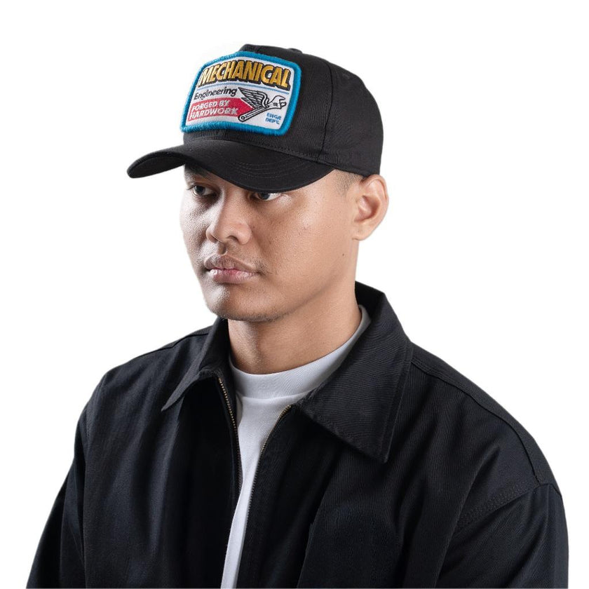 Engineer Workwear - Spindle Engr Dept Series Black Mechanical Cap
