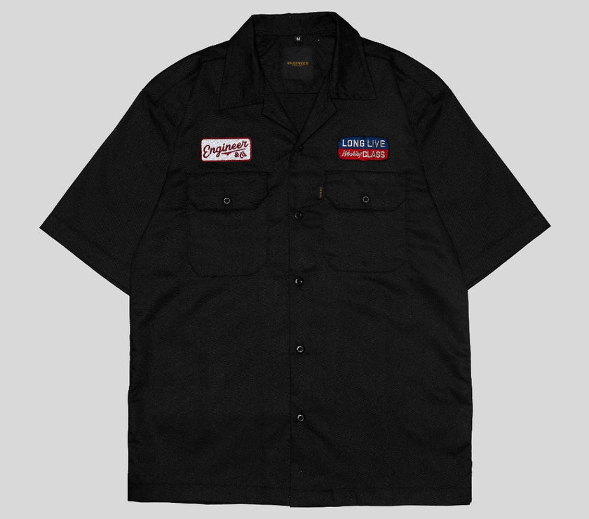Sparkline - Boxy Workshirt Black Electrical Engr Dept Series