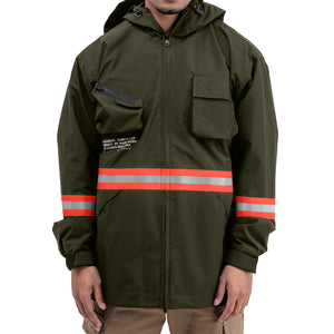 Engineer Workwear - Strain Olive Reflector Jacket/ Jacket Water Repellent Rain Defender