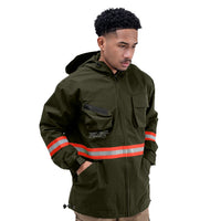 Engineer Workwear - Strain Olive Reflector Jacket/ Jacket Water Repellent Rain Defender