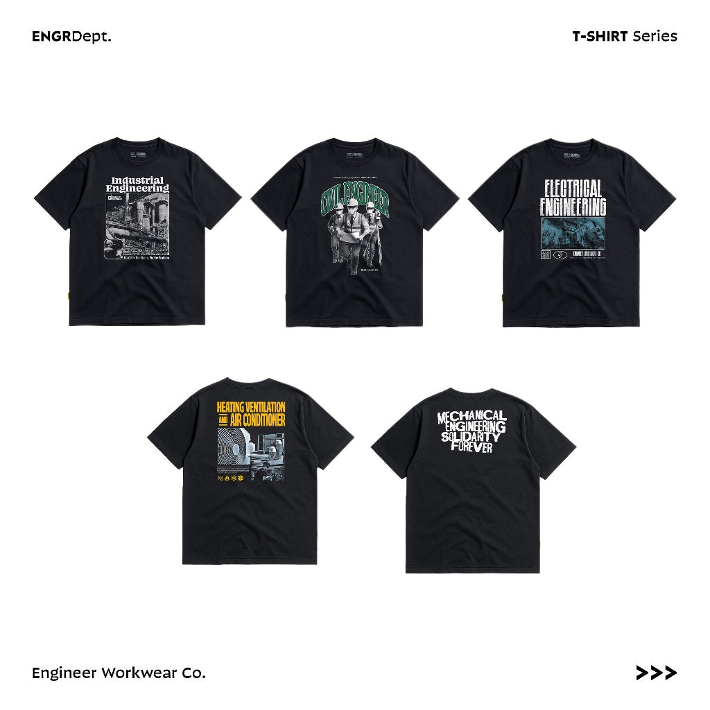Engineer Workwear -  Engr Dept Series Black Tshirt