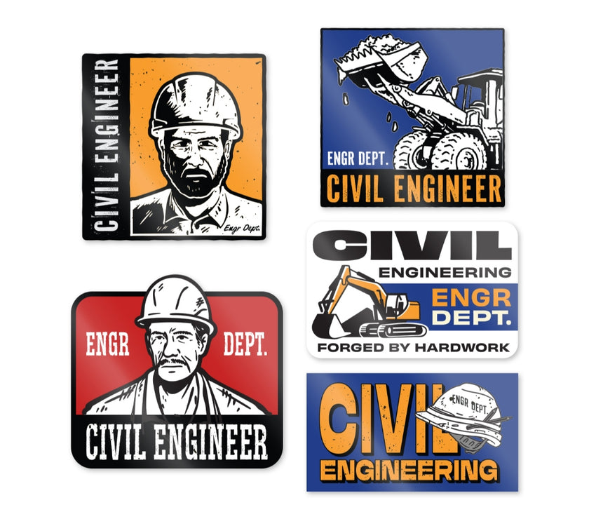 Engineer Workwear - Engr Dept Series - Civil Dept Sticker