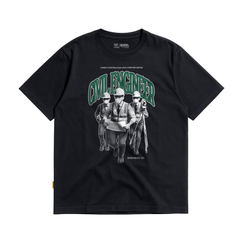 Engineer Workwear -  Engr Dept Series Black Tshirt